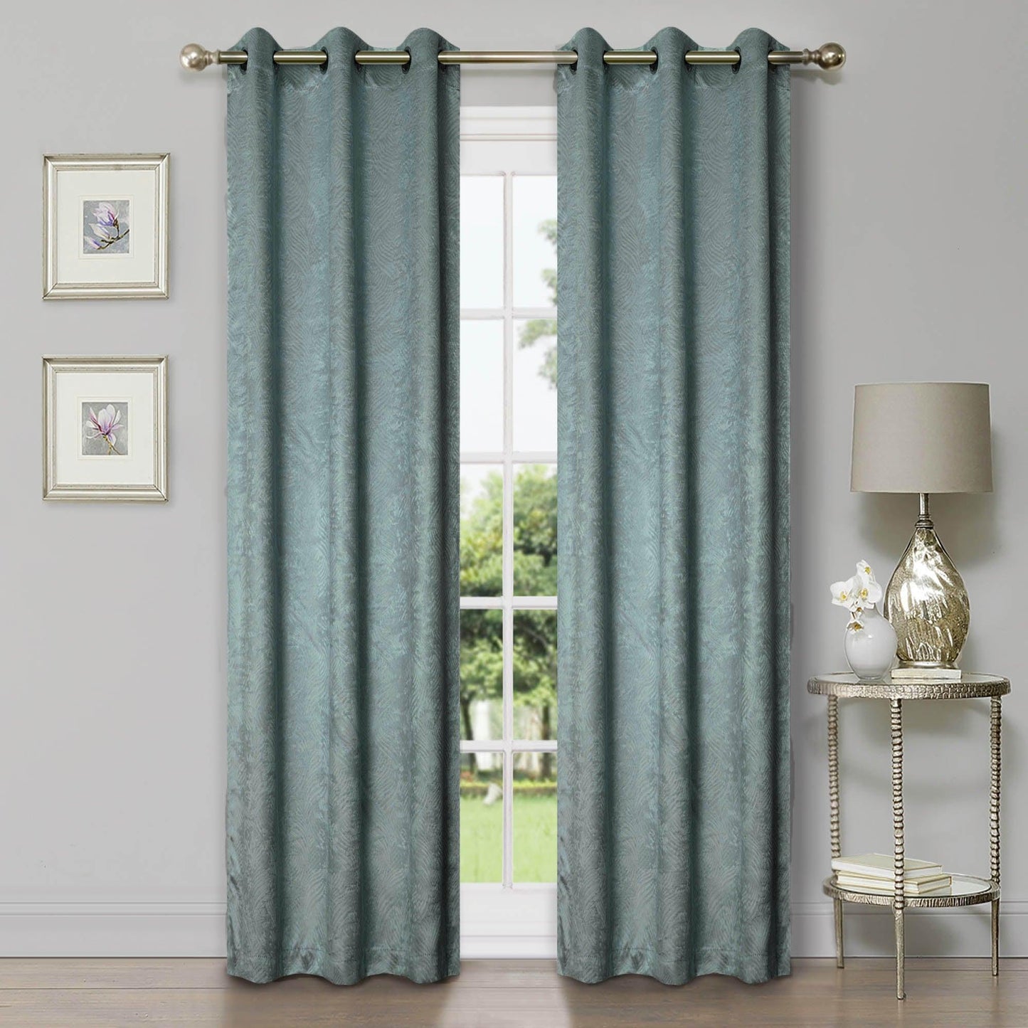 Waverly Geometric Washable Room Darkening Blackout Curtains. Set of 2