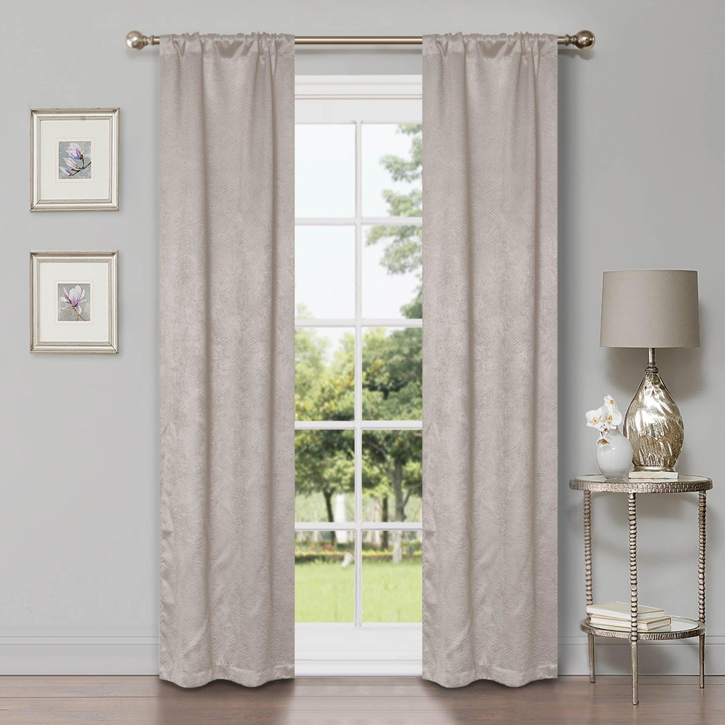 Waverly Geometric Washable Room Darkening Blackout Curtains. Set of 2