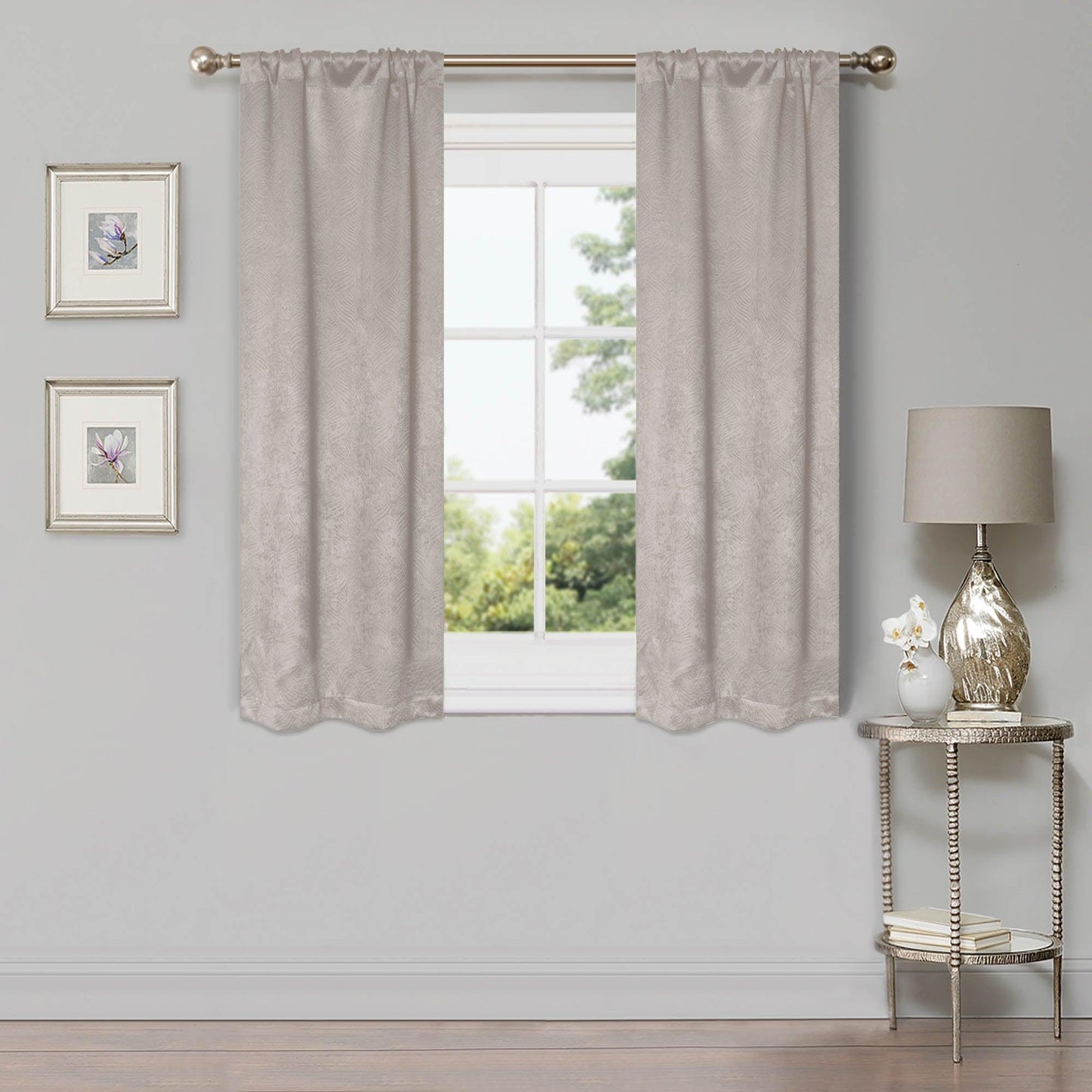 Waverly Geometric Washable Room Darkening Blackout Curtains. Set of 2