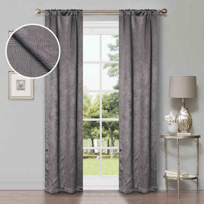Waverly Geometric Washable Room Darkening Blackout Curtains. Set of 2