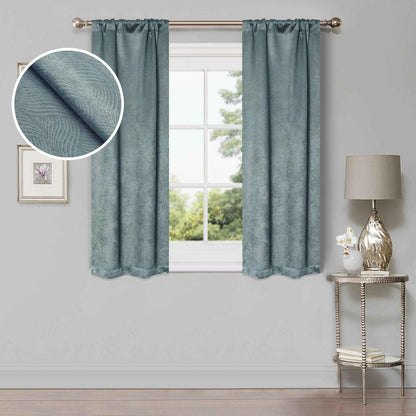 Waverly Geometric Washable Room Darkening Blackout Curtains. Set of 2