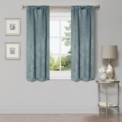 Waverly Geometric Washable Room Darkening Blackout Curtains. Set of 2