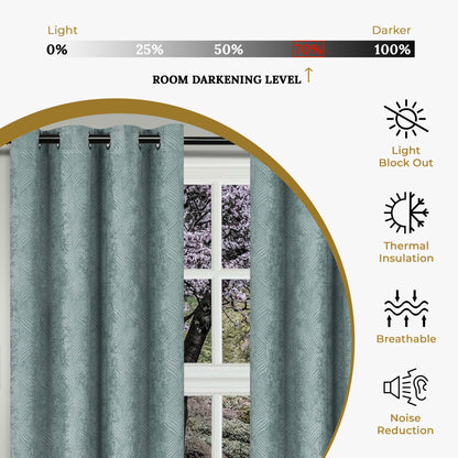 Waverly Geometric Washable Room Darkening Blackout Curtains. Set of 2