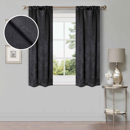 Waverly Geometric Washable Room Darkening Blackout Curtains. Set of 2