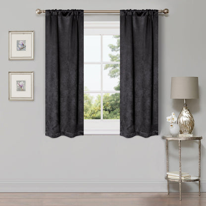 Waverly Geometric Washable Room Darkening Blackout Curtains. Set of 2