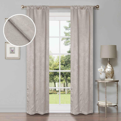 Waverly Geometric Washable Room Darkening Blackout Curtains. Set of 2
