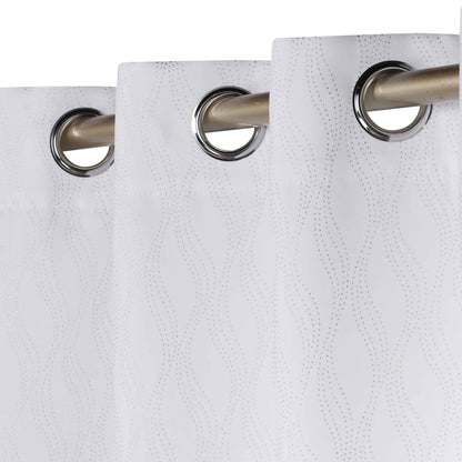 Zuri Textured Waves Room Darkening Blackout Curtains. Set of 2