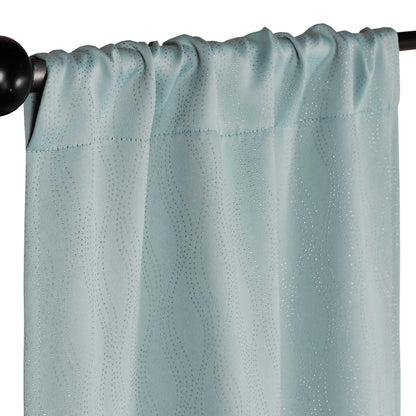 Zuri Textured Waves Room Darkening Blackout Curtains. Set of 2