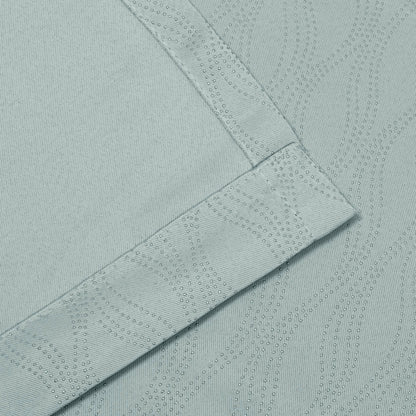 Zuri Textured Waves Room Darkening Blackout Curtains. Set of 2