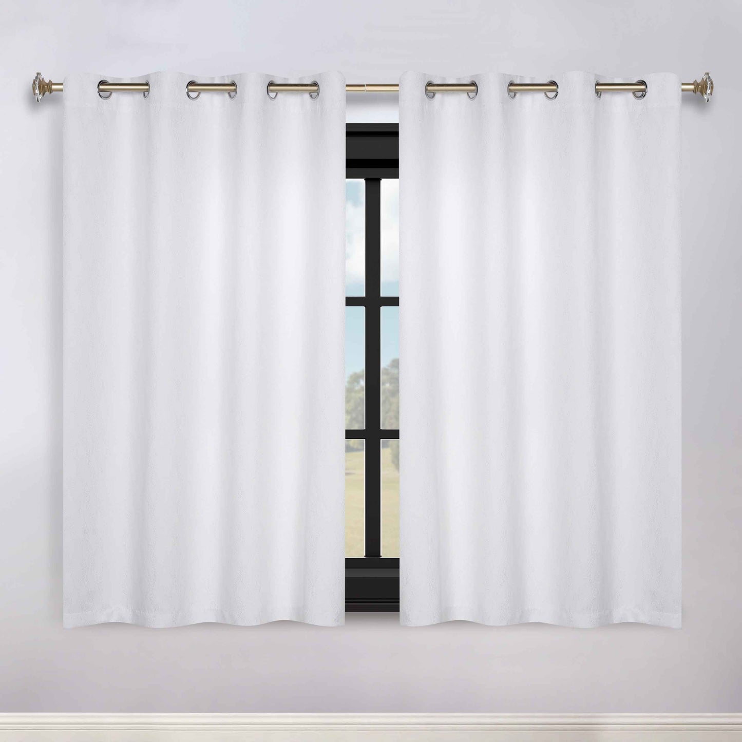 Zuri Textured Waves Room Darkening Blackout Curtains. Set of 2