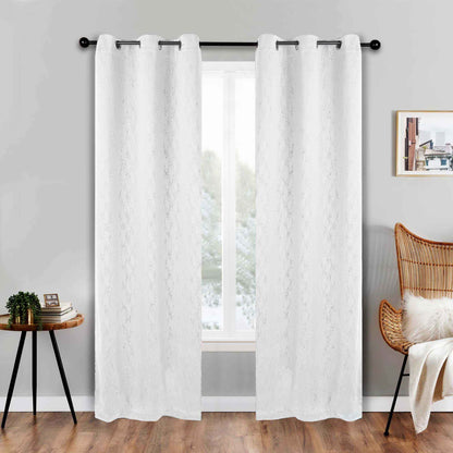 Zuri Textured Waves Room Darkening Blackout Curtains. Set of 2