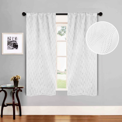 Zuri Textured Waves Room Darkening Blackout Curtains. Set of 2